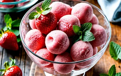 Recette Facile de Sorbet Fraise Maison, Rafraîchissant et Fruité