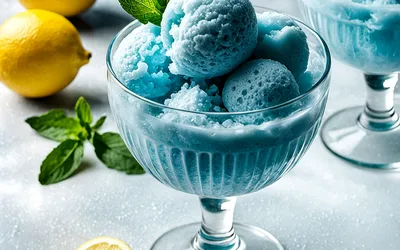 Recette facile de sorbet au curaçao bleu rafraîchissant