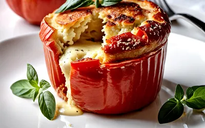 Soufflé au Gruyère en Coque de Tomate : Recette Facile et Gourmande