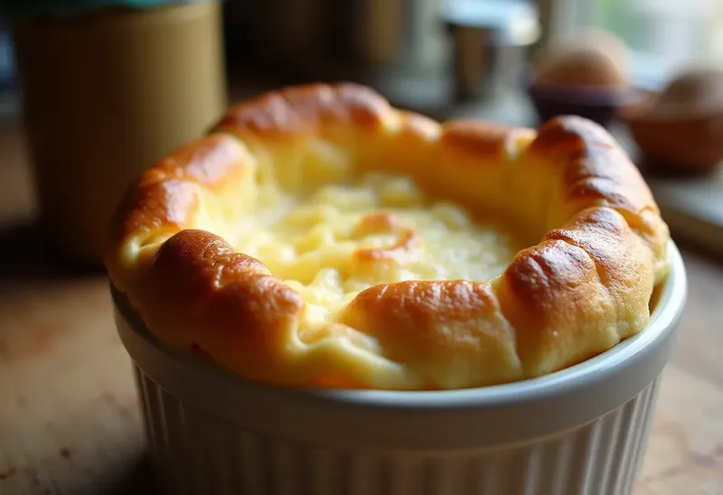 Soufflé au jambon et Cognac : recette légère et savoureuse