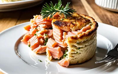 Soufflé au saumon moelleux et léger - Recette facile pour une personne