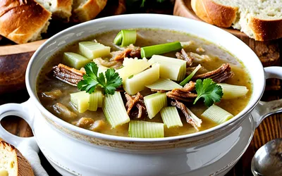 Soupe à l'oignon au céleri : recette facile, savoureuse et réconfortante