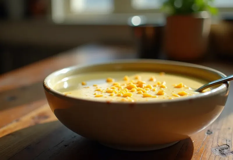 Soupe Crémeuse au Cheddar et Brie à la Californienne