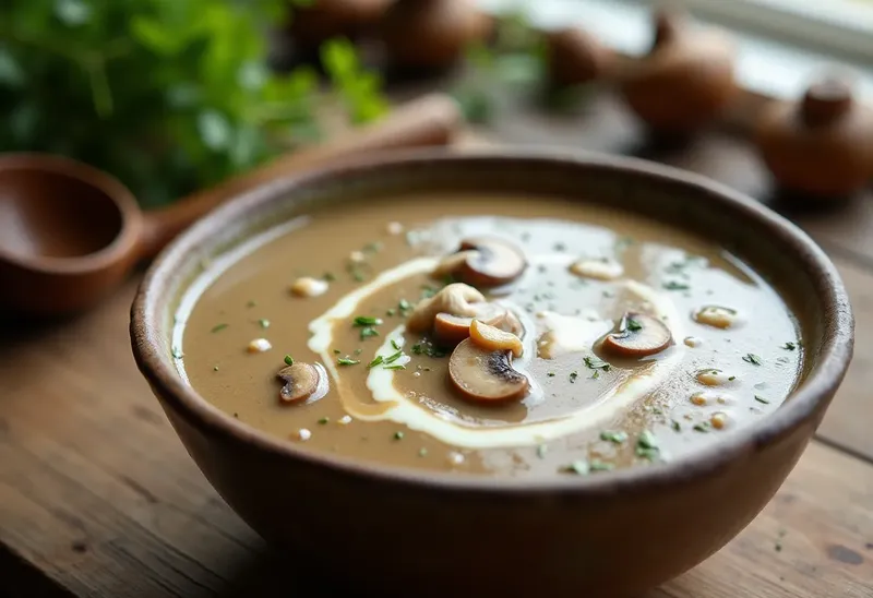 Soupe Crémeuse aux Champignons Frais : Recette Facile et Gourmande