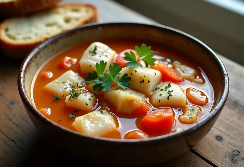 Soupe de poisson marseillaise traditionnelle et savoureuse