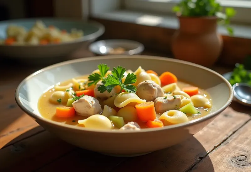 Soupe de Poulet à l'Américaine Style New York : Recette Authentique et Réconfortante