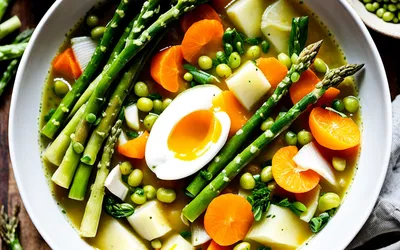 Soupe de printemps fraîcheur aux légumes de saison - recette facile et légère