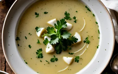 Soupe de semoule à l'ail onctueuse et facile à préparer