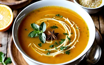Soupe à l'orange épicée : recette saine et facile