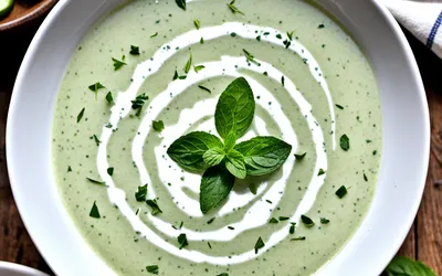 Photo de Soupe fraîche au concombre et yaourt façon Moyen-Orient - recette légère et rapide
