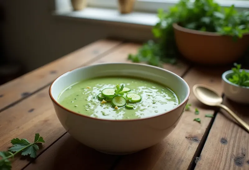 Soupe fraîche au concombre facile et rapide
