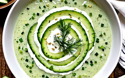 Soupe fraîche de concombre onctueuse et légère - Recette facile et rapide