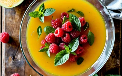Soupe fraîche de melon aux framboises : recette gourmande et légère