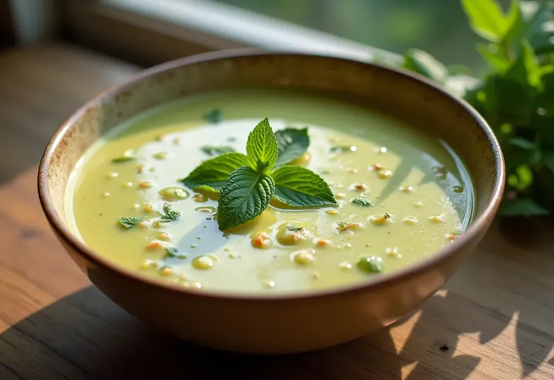 Soupe fraîche de melon façon créole, un délice exotique