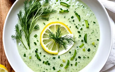 Soupe froide de concombre fraîche et légère - Recette facile et rapide