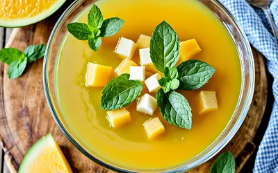Soupe froide de melon rafraîchissante et gourmande - Recette facile