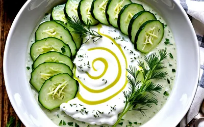 Photo de Soupe froide au concombre et yaourt : recette fraîche et légère