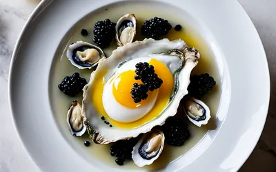 Soupe glacée d'huîtres, œufs en neige et caviar : recette gourmande et raffinée