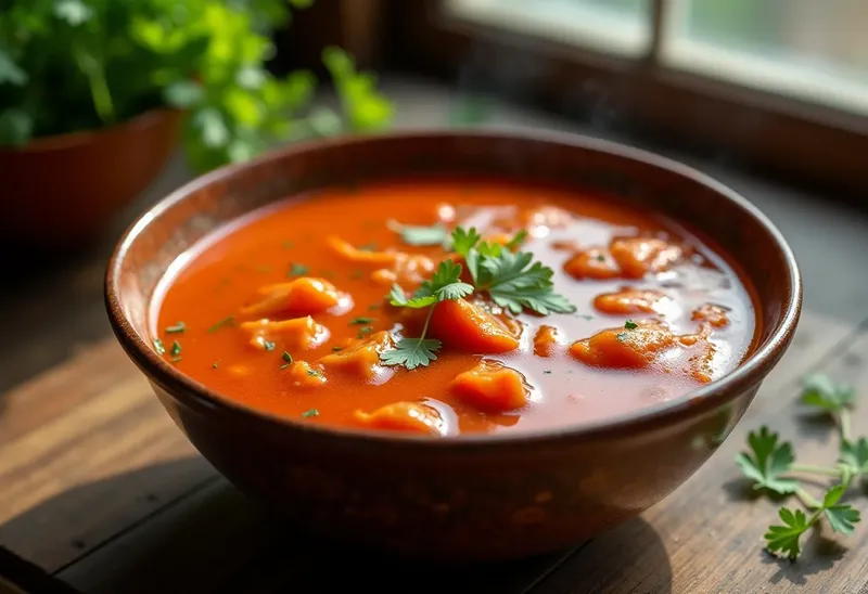 Soupe indienne à la tomate épicée (Shorba)