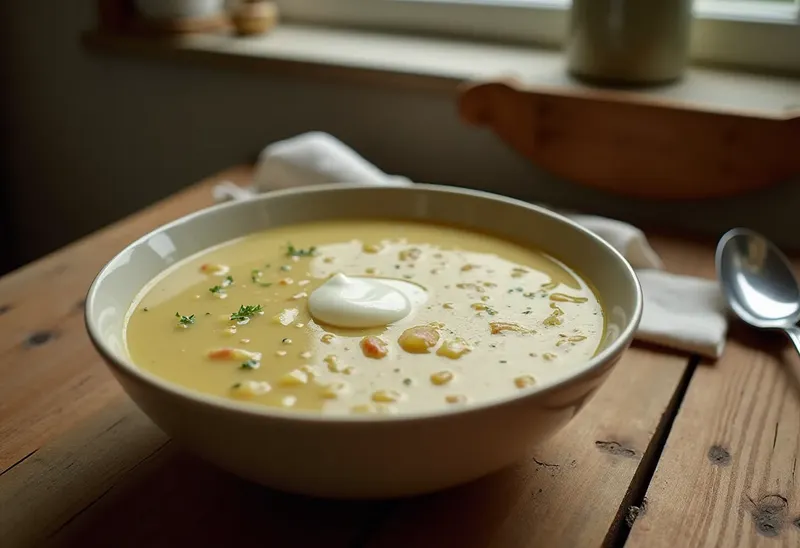 Soupe onctueuse ail et pommes de terre : recette facile et savoureuse