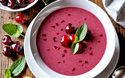Soupe onctueuse aux cerises fraîches : recette facile et rapide