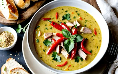 Soupe à l'ail et piment d'Espelette : recette facile et savoureuse