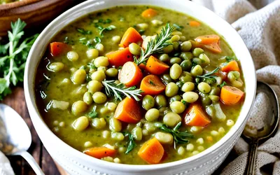 Soupe aux pois secs facile et savoureuse - Recette traditionnelle française