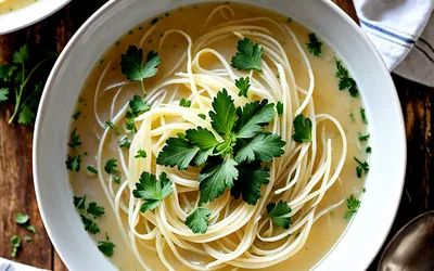 Soupe de pommes de terre aux vermicelles facile et rapide - Recette réconfortante