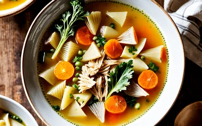 Image de la recette Soupe savoureuse aux oreilles de chat : recette traditionnelle et facile