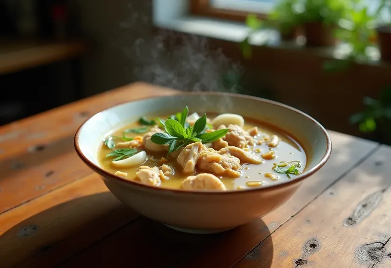 Soupe Thaïlandaise au Poulet, Galanga et Lait de Coco (Tom Kha Kai)