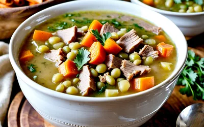 Soupe de pois cassés au porc façon hollandaise - recette traditionnelle facile