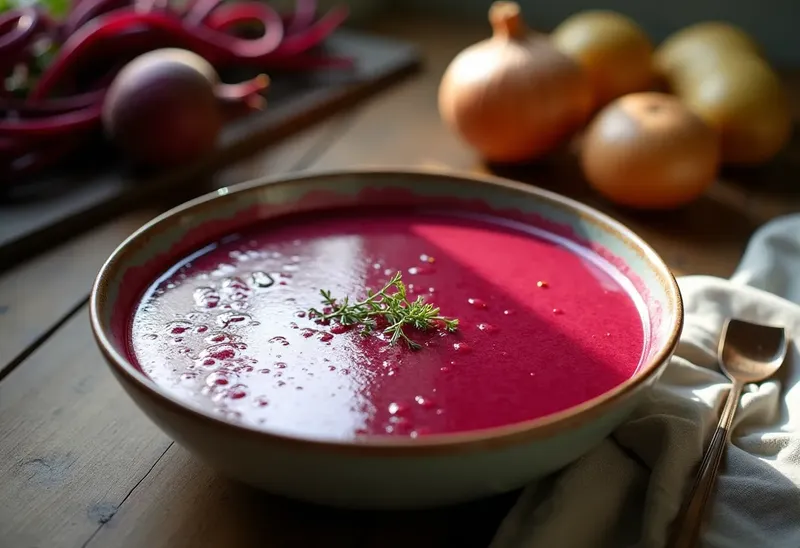 Soupe veloutée à la betterave rose : recette saine et gourmande