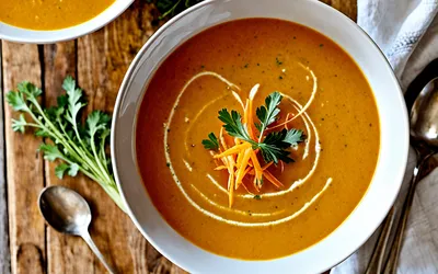 Soupe veloutée carottes et orange : recette vitaminée et facile