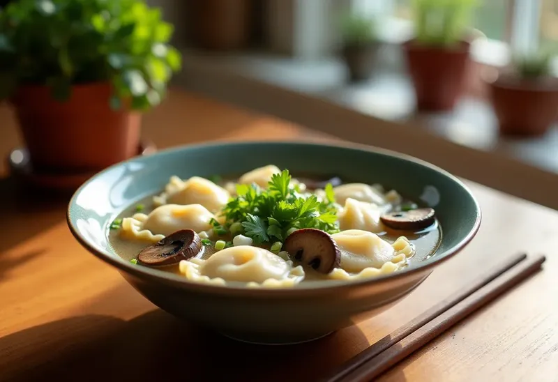 Soupe won-ton aux raviolis de bœuf et crevette : recette savoureuse et facile