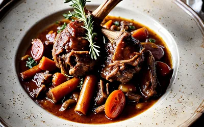 Souris d'agneau confite en daube douce : recette traditionnelle fondante