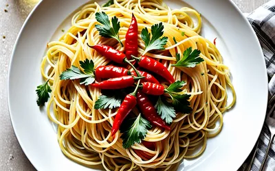 Recette facile de Spaghetti à l'ail, huile d'olive et piment - Plat italien rapide