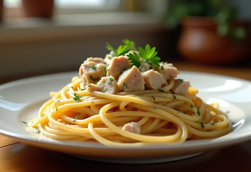 Spaghetti crémeux au thon et mascarpone : recette facile et gourmande
