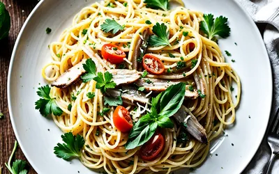 Recette facile de spaghetti crémeux aux anchois pour un repas rapide
