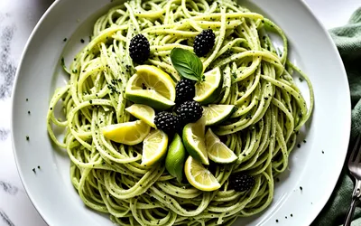 Spaghettis crémeux à l'avocat frais et citronné - recette facile et rapide