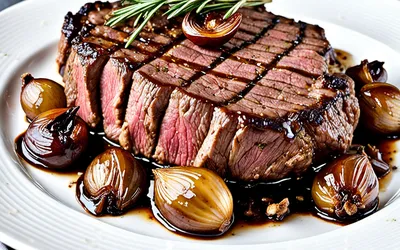 Recette facile de steak aux échalotes caramélisées - plat savoureux