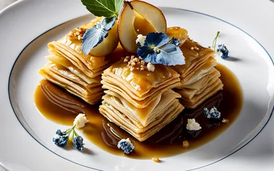 Suprêmes de Pintade aux Poires et Feuilleté au Roquefort - Recette Gourmande