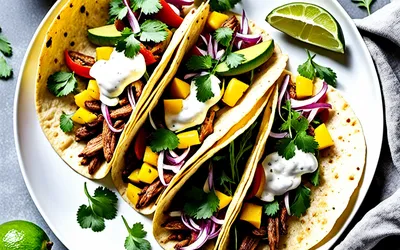 Tacos frais à la salsa mangue avocat - recette rapide et savoureuse