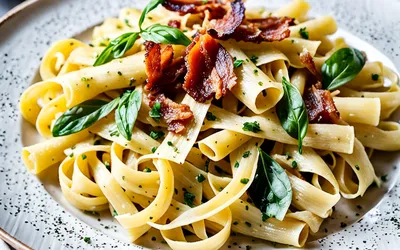 Recette facile et rapide de tagliatelles à la carbonara crémeuses