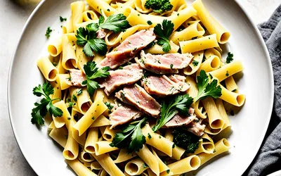 Recette facile et rapide de tagliatelles au thon crémeuses