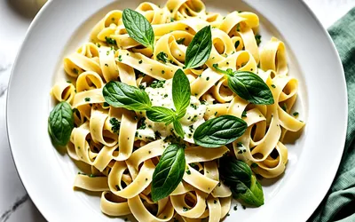 Tagliatelles au chèvre frais et menthe : recette facile et gourmande