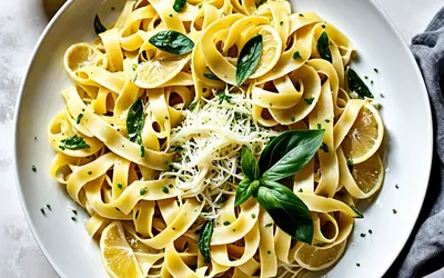 Recette facile de tagliatelles au citron et parmesan - Plat rapide et savoureux