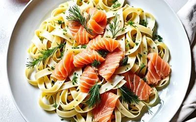 Tagliatelles fraîches au saumon fumé et pamplemousse - recette facile et gourmande