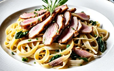 Recette facile de tagliatelles aux magrets de canard fondants et sauce crémeuse