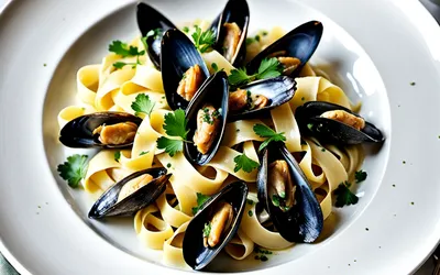 Recette facile de tagliatelles aux moules et fondue de poireaux