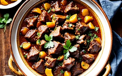 Tajine d'agneau aux abricots secs : recette marocaine traditionnelle facile